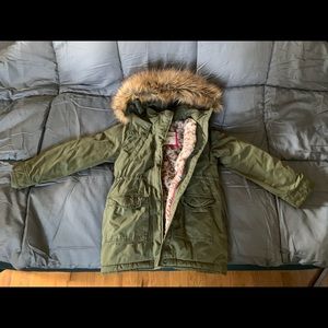 Girls Abercrombie & Fitch Parka w/Fur-Trimmed Hood